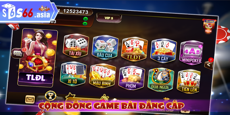 Top những game đánh bài  đổi thưởng tại S66: baccarat, xì dách, poker,...